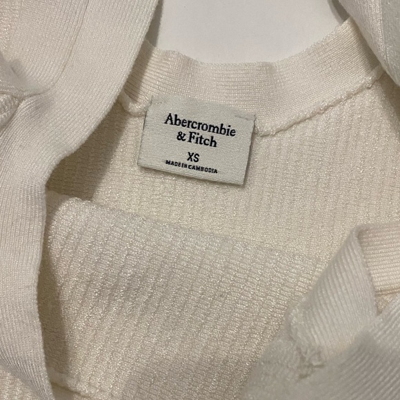 Abercrombie & Fitch White Ribbed Sweater Tank Top XS - Picture 3 of 7